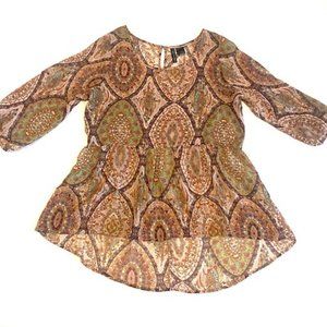 Full Tilt - Large - Paisley Print High Low Top